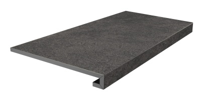 Ступень клееная фронтальная Портленд антрацит матовый обрезной 33x80x0,9