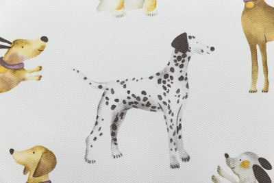 Обои виниловые на флизелиновой основе Уик-энд мотив, серый собачки