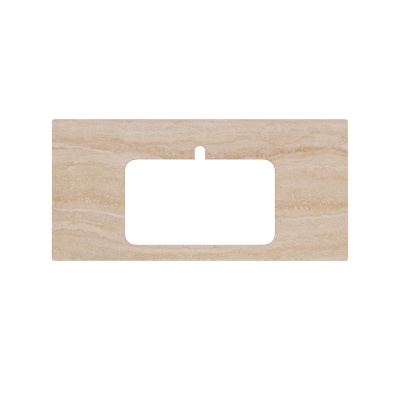 Столешница из керамогранита для раковин, встраиваемых сверху, Риальто 100 см, бежевый натуральный