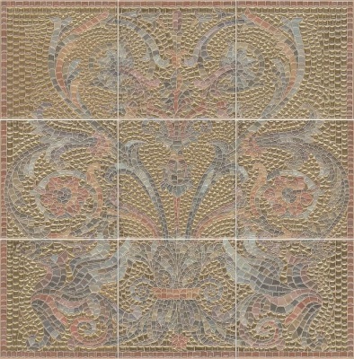 Панно Виченца золото глянцевый (из 9 ч. разм. 15х15) 45x45x0,69