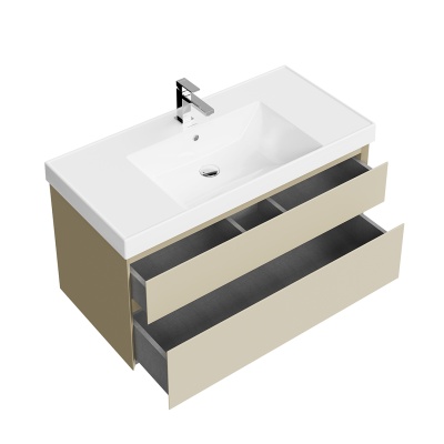 Тумба CUBO подвесная с ящиками 100, лимо матовая
