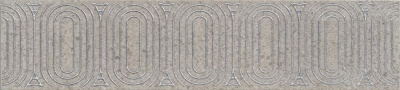 Бордюр Безана серый матовый обрезной 25x5,5x0,9