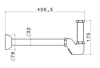 Сифон для раковины с декоративной накладкой, матовый черный Сифон для раковины с декоративной накладкой, матовый черный
