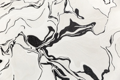 Обои виниловые на флизелиновой основе Галатея база универсальная, белый чёрный