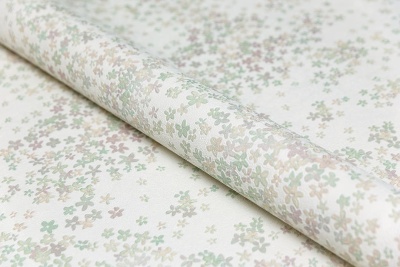 Обои виниловые на флизелиновой основе Апрель мотив 1, белый цветной