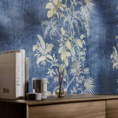Обои виниловые Оранжерея мотив, синий Обои виниловые Оранжерея мотив, синий