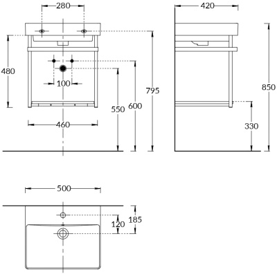 Структура металлическая PRO подвесная 50, черная матовая