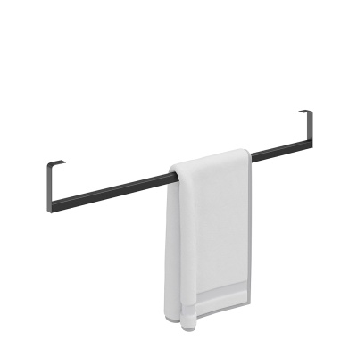 Держатель для полотенец к раковинам LOGICA 90 с крепежом, черный матовый