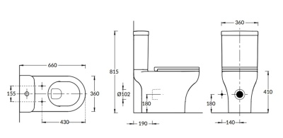 Унитаз BUONGIORNO напольный безободковый, белый глянцевый Унитаз BUONGIORNO напольный безободковый, белый глянцевый