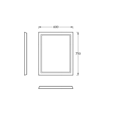 Зеркало POMPEI 60, черное глянцевое Зеркало POMPEI 60, черное глянцевое