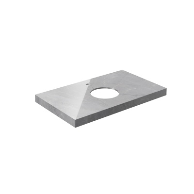 Столешница из керамогранита для накладных раковин, Риальто 80 см, серый лаппатированный