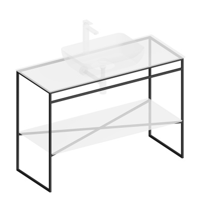 Металлическая структура PLAZA Next напольная 120, черная матовая