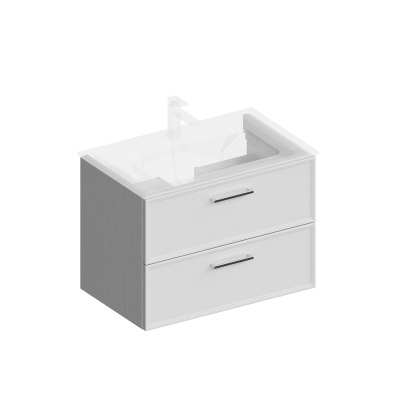 Тумба PIANO Classic подвесная 75, ясень белый матовая