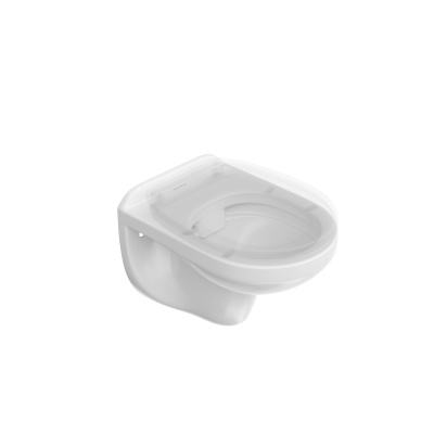 Унитаз KPRO подвесной безободковый с сиденьем, белый глянцевый Унитаз KPRO подвесной безободковый с сиденьем, белый глянцевый