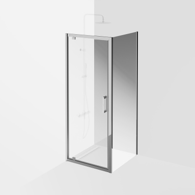 Душевая дверь VETRO, распашная, 80х195, хром