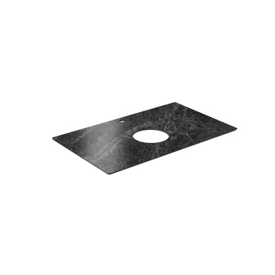 Столешница из керамогранита для накладных раковин, Риальто 80 см, серый темный лаппатированный Столешница из керамогранита для накладных раковин, Риальто 80 см, серый темный лаппатированный