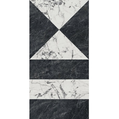 Бьянко Неро белый чёрный лаппатированный обрезной 60x119,5x0,9 Бьянко Неро белый чёрный лаппатированный обрезной 60x119,5x0,9