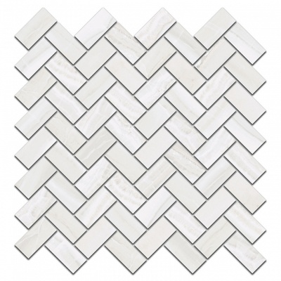 Декор Контарини белый мозаичный глянцевый 31,5x30x1,1