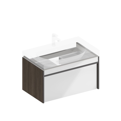 Тумба MODULA подвесная 80 с ящиком 1+1, арабика Тумба MODULA подвесная 80 с ящиком 1+1, арабика