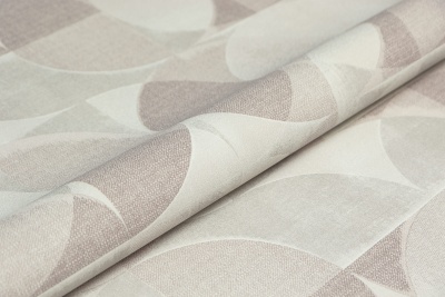 Обои виниловые на флизелиновой основе Шафран мотив, бежевый, круги Обои виниловые на флизелиновой основе Шафран мотив, бежевый, круги