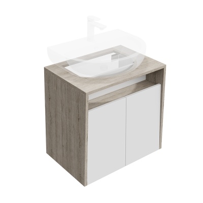 Тумба PRO подвесная 2 дверцы, белый глянцевый