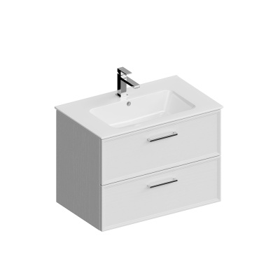 Тумба PIANO Classic подвесная 75, ясень белый матовая