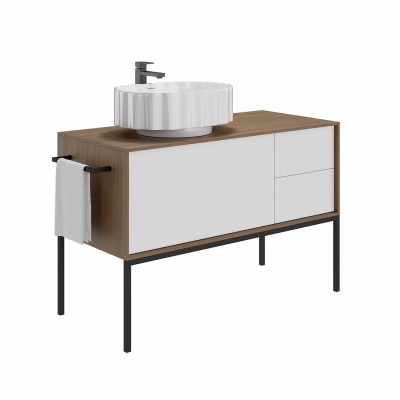 Ножка ATOLLO 110 высокая металлическая, черная матовая