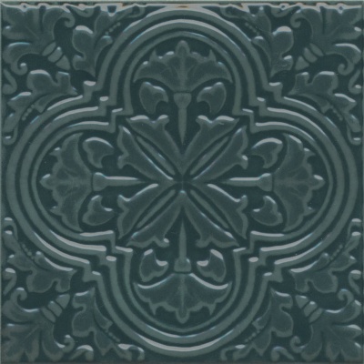 Декор Фес зелёный тёмный глянцевый 15x15x0,69 Декор Фес зелёный тёмный глянцевый 15x15x0,69