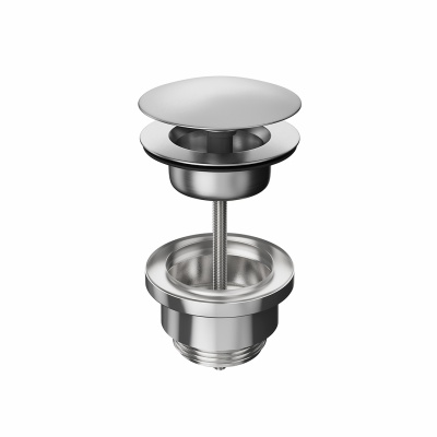 Донный клапан клик-клак для раковины, нержавеющая сталь