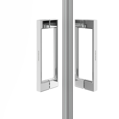 Душевой уголок VETRO, раздвижной, квадратный, 100х100х195, хром