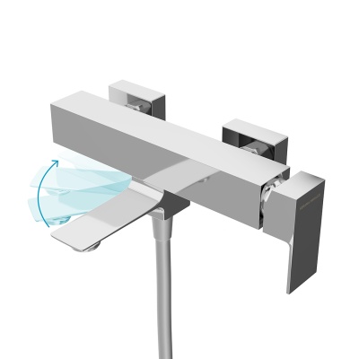 Смеситель FIORETTO для ванны с душевой лейкой, шлангом и держателем, хром