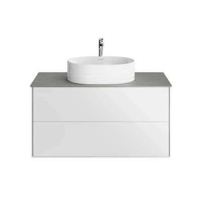 Тумба PLAZA Modern подвесная 100 белый 2 ящика