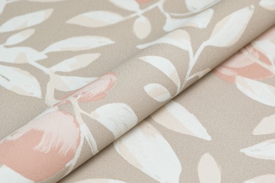 Обои виниловые на флизелиновой основе Шафран мотив, бежевый, апельсины Обои виниловые на флизелиновой основе Шафран мотив, бежевый, апельсины