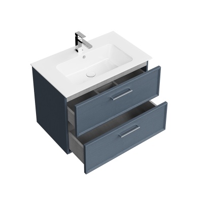 Тумба PIANO Classic подвесная 75, ясень синий матовый