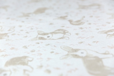 Обои виниловые на флизелиновой основе Уик-энд мотив, бежевый корги