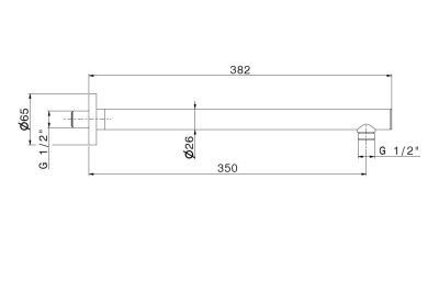 Кронштейн для душевой лейки OLE, хром глянец