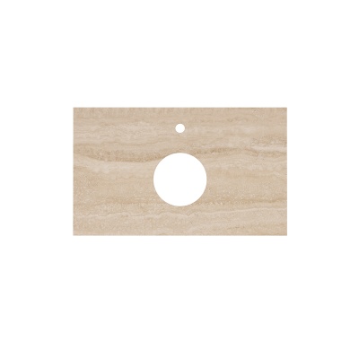 Столешница из керамогранита для накладных раковин, Риальто 80 см, бежевый натуральный