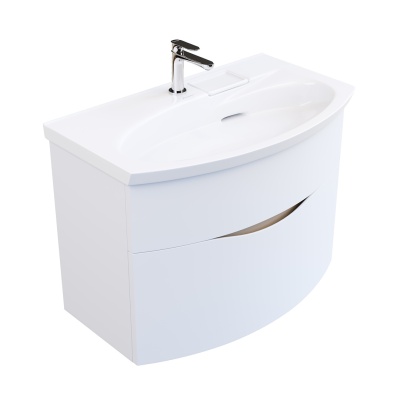 Тумба RIVA подвесная 80, белая матовая