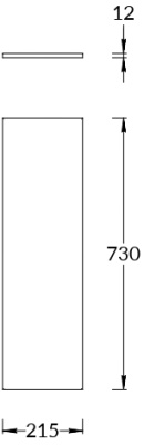 Боковина универсальная для двух модулей CARAVAN, сливочная матовая Боковина универсальная для двух модулей CARAVAN, сливочная матовая