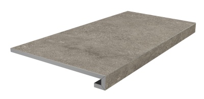 Ступень клееная фронтальная Портленд бежевый тёмный матовый обрезной 33x80x0,9