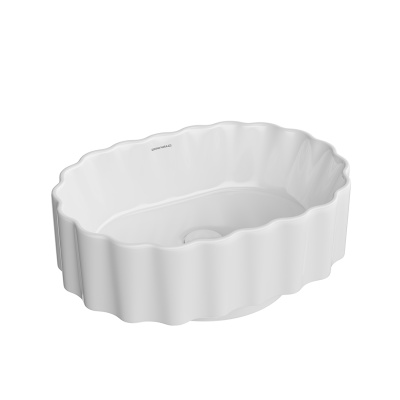 Раковина ARTBASIN Conchiglia накладная 50, белая глянцевая