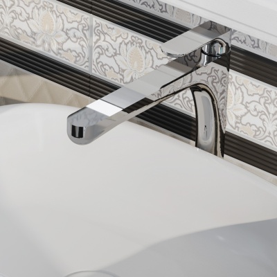 Смеситель для раковины OLE однорычажный высокий без донного клапана, хром глянец